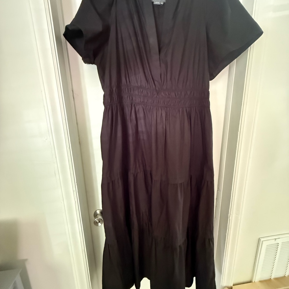 Anthropologie Black Somerset Maxi Dress